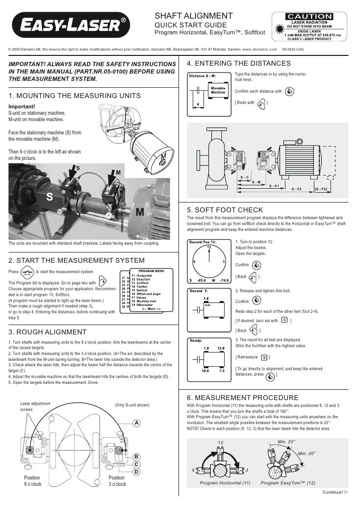 Easy Laser Shaft Alignment Quick Start Guide
