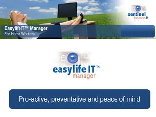 EasylifeIT™ Manager For Home Workers Pro-active, preventative and peace of mind 