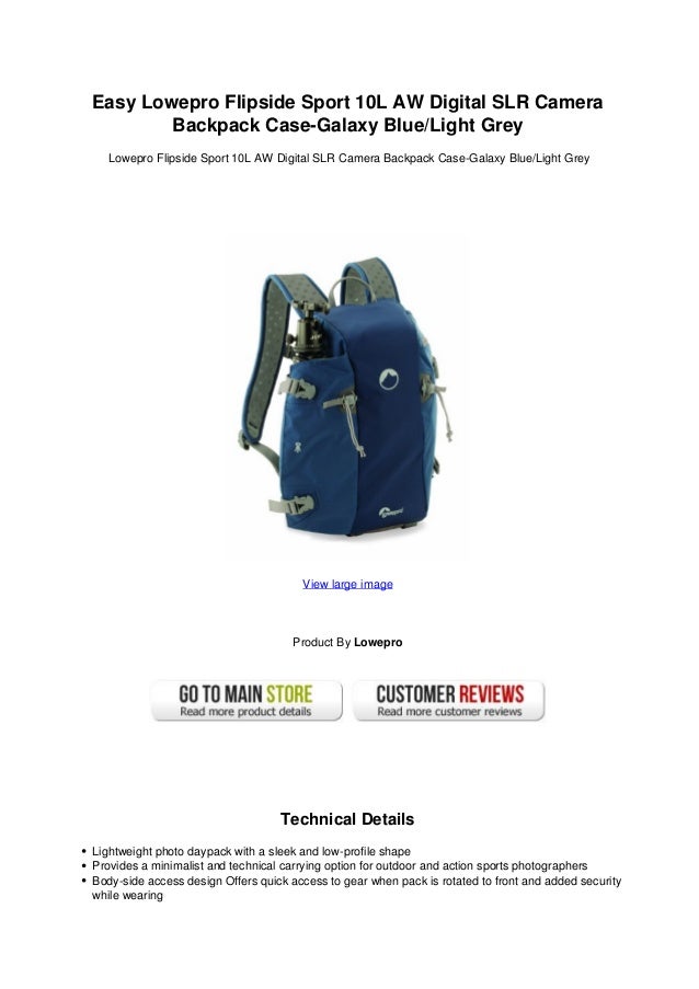 lowepro flipside 10l