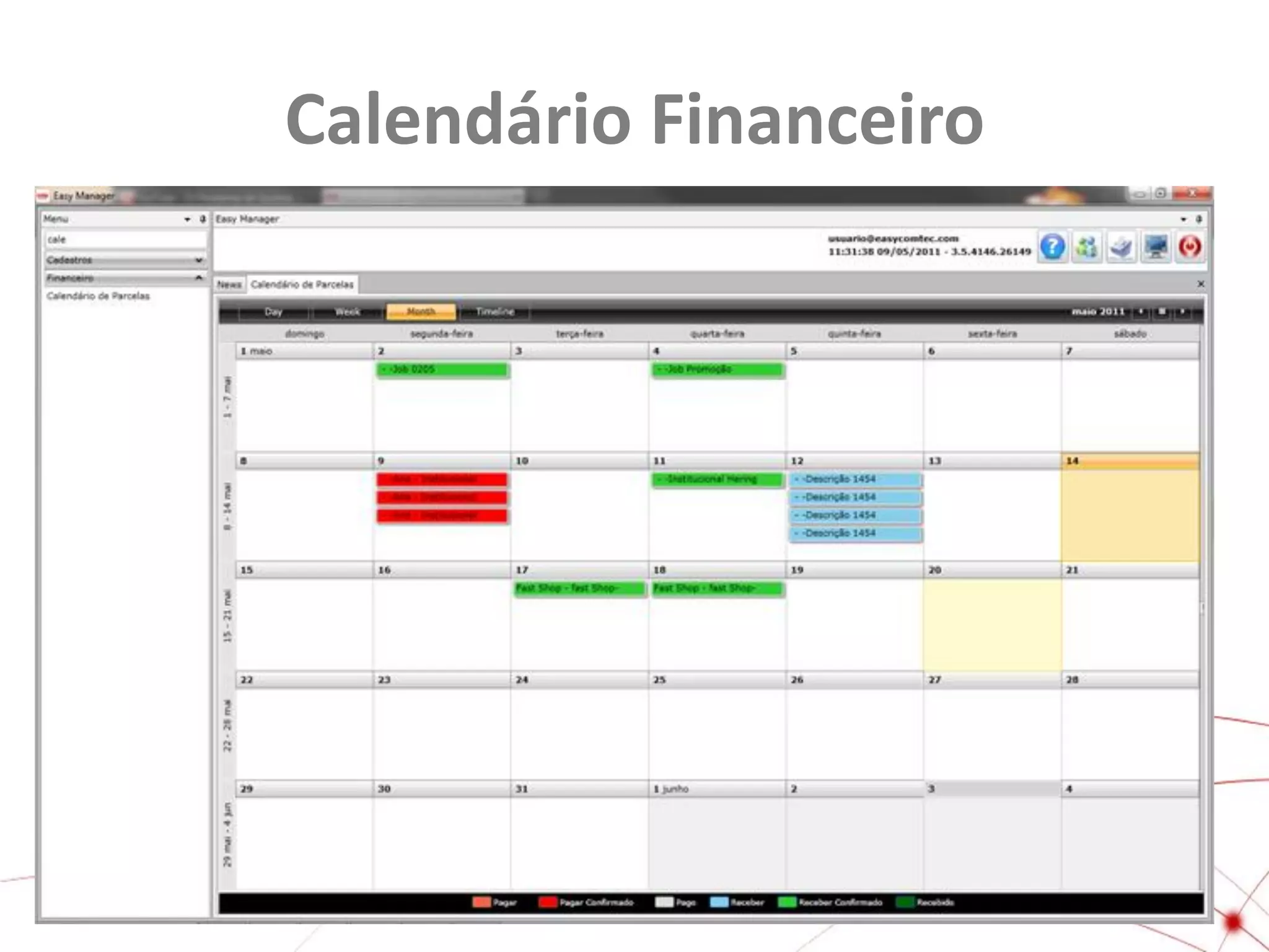Calendário Financeiro

 