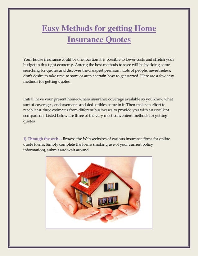 easy methods for ting home insurance quotes 1 638