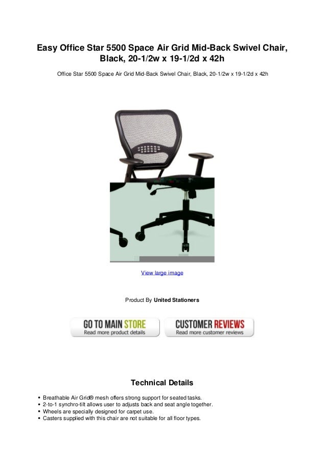 easy office star 5500 space air grid mid back swivel chair black 20 1