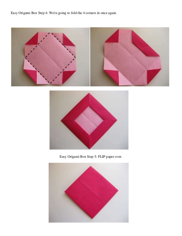 Easy Origami Box Step 1