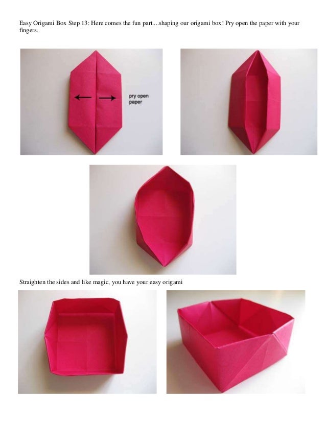 Easy Origami Box Step 1