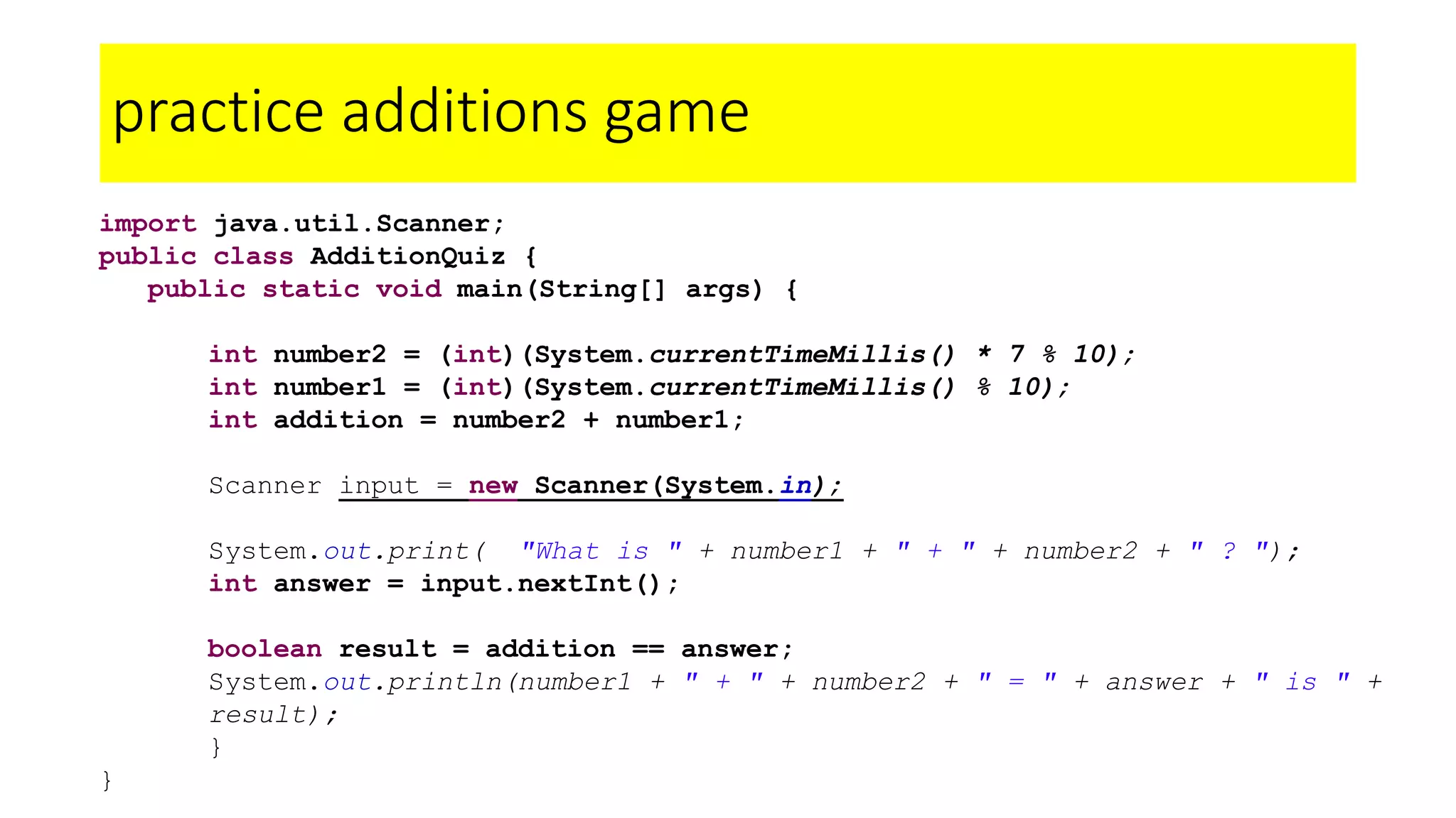 Easy practice with if statement and boolean type | PPT