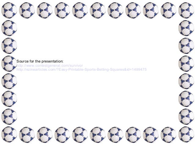 Easy Printable Sports Betting Squares