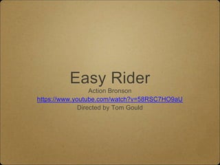 Easy Rider
Action Bronson
https://www.youtube.com/watch?v=58RSC7HO9aU
Directed by Tom Gould
 