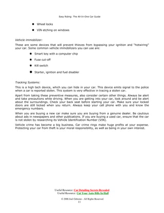 (∆ς∴ 5ΛΓΛΘϑ 7ΚΗ ∃ΟΟ,Θ2ΘΗ ∆Υ ∗ΞΛΓΗ




 ,ΠΣΡΥΩ∆ΘΦΗ 2Ι 5ΗϑΞΟ∆Υ %Υ∆ΝΗ ,ΘςΣΗΦΩΛΡΘς
∆Θ ∴ΡΞ ΩΚΛΘΝ ΡΙ ∴ΡΞΥ Φ∆Υ ΖΛΩΚΡΞΩ ΕΥ∆ΝΗς∀ ∋ΡΘ∂Ω ∴ΡΞ ΩΚΛΘΝ ∆ Φ∆Υ ΖΛΩΚΡΞΩ ΕΥ∆ΝΗ Λς ΗΤΞ∆Ο ΩΡ ∆ Π∆Θ
ΖΛΩΚΡΞΩ ΚΛςΚΗΥ ΟΛΠΕς∀ ∃ ΦΡΠΣΟΗΩΗ ∆ΘΓ ΩΚΡΥΡΞϑΚ ΛΘςΣΗΦΩΛΡΘ ΡΙ ∴ΡΞΥ ΕΥ∆ΝΗς Λς ΨΗΥ∴ ΛΠΣΡΥΩ∆ΘΩ ∆ς
ΖΗΟΟ Π∆ΛΘΩ∆ΛΘΗΓ ΕΥ∆ΝΗς ΖΛΟΟ ΗΘΚ∆ΘΦΗ ∴ΡΞΥ ς∆ΙΗΩ∴ ΖΚΗΘ ∴ΡΞ ∆ΥΗ ΓΥΛΨΛΘϑ ΡΘ ΚΛϑΚΖ∆∴ς
,Ι ∴ΡΞ ΚΗ∆Υ ∆ ΠΗΩ∆Ο ςΦΥ∆ΣΛΘϑ ςΡΞΘΓ ΛΘ ∴ΡΞΥ ΨΗΚΛΦΟΗ ΦΚΗΦΝ ∴ΡΞΥ ΕΥ∆ΝΗς ΩΚΡΥΡΞϑΚΟ∴ 7ΚΗ ΕΥ∆ΝΗς ΡΙ
∴ΡΞΥ Φ∆Υ Φ∆Θ Κ∆ΨΗ ΓΛΙΙΗΥΗΘΩ Ω∴ΣΗς ΡΙ ΦΡΠΠΡΘ ΣΥΡΕΟΗΠς ,Ω Φ∆Θ Κ∆ΨΗ ΛΠΣΥΡΣΗΥ ΥΡΩΡΥ ςΞΥΙ∆ΦΗ ΛΩς
Φ∆ΟΛΣΗΥ ΠΡΞΘΩΛΘϑ ΕΡΟΩς Π∆∴ ΟΡΡςΗ ΓΡΖΘ ΩΚΗ Φ∆Υ Φ∆Θ Κ∆ΨΗ Η[ΦΗςςΛΨΗ ΓΥ∆ϑ ΓΞΥΛΘϑ ∆ΦΦΗΟΗΥ∆ΩΛΡΘ ΛΩ
Π∆∴ ΣΞΟΟ ΩΡ ΡΘΗ ςΛΓΗ ΡΥ ΩΚΗ Φ∆Υ∂ς ςΣΥΛΘϑ Π∆∴ ΖΗ∆ΝΗΘ ,Ι ∴ΡΞΥ Φ∆Υ ΘΗΗΓς ςΗΥΨΛΦΛΘϑ ΩΚΗ ΕΥ∆ΝΗς ΖΛΟΟ
ςΚΡΖ ΟΡΖ Σ∆Γ ΛΘΓΛΦ∆ΩΡΥς 7ΚΗΥΗΙΡΥΗ ΖΚΗΘΗΨΗΥ ∴ΡΞ Κ∆ΨΗ ∆Θ ΛΥΥΗϑΞΟ∆Υ ΙΗΗΟ ΖΚΛΟΗ ΓΥΛΨΛΘϑ Κ∆ΨΗ ∴ΡΞΥ
ΕΥ∆ΝΗς ΛΘςΣΗΦΩΗΓ

%Υ∆ΝΗς ΕΗΦΡΠΗ ΖΗ∆Ν ΓΞΗ ΩΡ Π∆Θ∴ ΥΗ∆ςΡΘς ∋ΞΗ ΩΡ ΡΨΗΥΞςΗ ΩΚΗ ΕΥ∆ΝΗς ∆ΥΗ Κ∆ΥΓΗΘΗΓ ∆ΘΓ ΩΚΗ∴ ΟΡςΗ
ΩΚΗΛΥ ΣΡΖΗΥ ΩΡ ϑΥ∆Ε ΡΥ ςΩΡΣ ΩΚΗ ΥΡΩ∆ΩΛΡΘ ΡΙ ΩΚΗ ΕΥ∆ΝΗ ΓΥΞΠ ΡΥ ΥΡΩΡΥ ∃ϑ∆ΛΘ ΛΙ ∴ΡΞΥ ΕΥ∆ΝΗς ∆ΥΗ
ςΡ∆ΝΗΓ ΞΣ ΖΛΩΚ ΡΛΟ ΡΥ ϑΥΗ∆ςΗ ΩΚΗ∴ ΩΗΘΓ ΩΡ ΕΗΦΡΠΗ ΖΗ∆Ν ,Ι ∴ΡΞ Κ∆ΨΗ ΖΡΥΘ ΡΥ ϑΟ∆]ΗΓ ΕΥ∆ΝΗ Σ∆Γς
∴ΡΞ ΖΛΟΟ ϑΗΩ ϑΥΛΘΓΛΘϑ ΘΡΛςΗς ΙΥΡΠ ΩΚΗ ΕΥ∆ΝΗς 6ΡΠΗΩΛΠΗς ΛΩ Π∆∴ Κ∆ΣΣΗΘ ΩΚ∆Ω ∴ΡΞΥ ΗΠΗΥϑΗΘΦ∴
ΕΥ∆ΝΗς ∆ΥΗ ΙΥΡ]ΗΘ ΓΞΗ ΩΡ ΥΞςΩ ,Ι ςΞΦΚ ΩΚΛΘϑς ΡΦΦΞΥ ΩΚΗ ΕΥ∆ΝΗς ΖΛΟΟ ΘΡΩ ΥΗΟΗ∆ςΗ ΖΚΗΘ ΩΚΗ∴ ∆ΥΗ
ςΞΣΣΡςΗΓ ΩΡ ∃ς ∆ ΥΗςΞΟΩ ∴ΡΞ ΖΛΟΟ ΙΗΗΟ ∆ ΓΥ∆ϑ ΓΞΥΛΘϑ ∆ΦΦΗΟΗΥ∆ΩΛΡΘ

,Ω Λς ΨΗΥ∴ ΛΠΣΡΥΩ∆ΘΩ ΩΡ ΛΘςΣΗΦΩ ∴ΡΞΥ Φ∆Υ∂ς ΕΥ∆ΝΗ ς∴ςΩΗΠ ∆Ω ΟΗ∆ςΩ ΡΘΦΗ ∆ ∴Η∆Υ ΡΞΥ ΕΥ∆ΝΗ ΛΘςΣΗΦΩΛΡΘ
ςΚΡΞΟΓ ΛΘΦΟΞΓΗ ∆ ΦΚΗΦΝ ΡΘ ΩΚΗ ΕΥ∆ΝΗ ΟΛΘΗς ∆ΘΓ ΩΚΗ Γ∆ςΚ Ζ∆ΥΘΛΘϑ ΟΛϑΚΩς ∃ΙΩΗΥ ΦΡΠΣΟΗΩΛΘϑ ΩΚΗ
ΛΘςΣΗΦΩΛΡΘ ϑΡ ΙΡΥ ∆ ΩΗςΩ ΓΥΛΨΗ ΩΡ ΙΛΘΓ ΡΞΩ ΖΚΗΩΚΗΥ ΩΚΗΥΗ ∆ΥΗ ∆Θ∴ ΡΩΚΗΥ ΣΡΩΗΘΩΛ∆Ο ΣΥΡΕΟΗΠς ΖΛΩΚ ∴ΡΞΥ
ΕΥ∆ΝΗς ΡΞ ∆ΟςΡ ΘΗΗΓ ΩΡ ΦΚ∆ΘϑΗ ΩΚΗ ΕΥ∆ΝΗ Σ∆Γ ΛΙ ∴ΡΞ ΚΗ∆Υ ∆ ςΦΥΗΗΦΚΛΘϑ ςΡΞΘΓ ΡΘ ∆ΣΣΟ∴ΛΘϑ ΩΚΗ
ΕΥ∆ΝΗς ,Ι ∴ΡΞ ΡΕςΗΥΨΗ ∆Θ∴ ΙΟΞΛΓ ΟΗ∆Ν∆ϑΗ ΡΥ ΞΘΗΨΗΘ Σ∆Γ ΖΗ∆Υ ΝΘΡΖ ΩΚ∆Ω ∴ΡΞ Κ∆ΨΗ ΩΡ ΦΚ∆ΘϑΗ ΩΚΗ
ΓΛςΝ ΕΥ∆ΝΗ Φ∆ΟΛΣΗΥς

:ΚΛΟΗ ∴ΡΞ ∆ΥΗ ΛΘςΣΗΦΩΛΘϑ ∴ΡΞΥ ΕΥ∆ΝΗς ∆ΟΖ∆∴ς ϑΡ ΙΡΥ ΩΚΗ Γ∴Θ∆ΠΛΦ ΕΥ∆ΝΗ ΩΗςΩΛΘϑ ς∴ςΩΗΠ 7ΚΗ ΨΛςΞ∆Ο
ΛΘςΣΗΦΩΛΡΘ ΡΙ ΩΚΗ ΕΥ∆ΝΗς Λς ΘΡΩ ΗΘΡΞϑΚ ΙΡΥ ∴ΡΞΥ Φ∆Υ %Υ∆ΝΗ ΛΠΕ∆Ο∆ΘΦΗ Φ∆Θ ΡΘΟ∴ ΕΗ ΓΗΩΗΦΩΗΓ ΞΘΓΗΥ
Γ∴Θ∆ΠΛΦ ΕΥ∆ΝΗ ΩΗςΩΛΘϑ 7ΚΛς Λς ΤΞΛΦΝΗΥ ΠΗΩΚΡΓ ΖΚΗΥΗ ∴ΡΞ Φ∆Θ Κ∆ΨΗ ΩΚΗ ΥΛϑΚΩ ΓΗΩΗΦΩΛΡΘ ΡΙ ∴ΡΞΥ
ΕΥ∆ΝΗς 7ΚΛς ς∴ςΩΗΠ ϑΛΨΗς ΛΘςΩ∆ΘΩ ΥΗςΞΟΩς ∆ΘΓ ΣΥΡΨΛΓΗς ΠΡΥΗ ΛΘΙΡΥΠ∆ΩΛΡΘ ,Θ Γ∴Θ∆ΠΛΦ ΩΗςΩΛΘϑ
ς∴ςΩΗΠ ∴ΡΞ Φ∆Θ Κ∆ΨΗ ∆ ΦΚΗΦΝ ΩΡ ΩΚΗ ∆ΦΩΞ∆Ο ΕΥ∆ΝΛΘϑ ΙΡΥΦΗ ∆ΘΓ ΨΗΥΛΙ∴ ΩΚΗ ΣΥΡΣΗΥ ΕΥ∆ΝΗ Ε∆Ο∆ΘΦΗ

1ΗΨΗΥ ΞΘΓΗΥΗςΩΛΠ∆ΩΗ ΩΚΗ ΕΥ∆ΝΛΘϑ ς∴ςΩΗΠ ΡΙ ∴ΡΞΥ Φ∆Υ ∃ ΥΗϑΞΟ∆Υ ΛΘςΣΗΦΩΛΡΘ ΡΙ ∴ΡΞΥ Φ∆Υ ΖΛΟΟ ΟΗςςΗΘ
∴ΡΞΥ Κ∆ςςΟΗς ΛΘ ΘΗ∆Υ ΙΞΩΞΥΗ ∆ΘΓ ∴ΡΞ ΖΛΟΟ ΕΗ ς∆ΙΗ ΩΡ ΓΥΛΨΗ ∴ΡΞΥ Φ∆Υς ΡΘ ΚΛϑΚΖ∆∴ς




                             Useful Resource: Car Detailing Secrets Revealed
                               Useful Resource: Cut Your Auto Bills In Half

                                  © 2006 Joel Osborne - All Rights Reserved
                                                  9
 