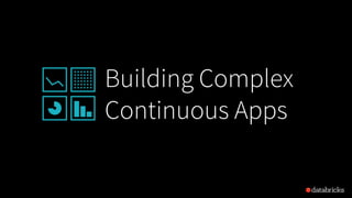 Building Complex
Continuous Apps
 