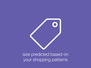 size predicted based on
your shopping patterns
 