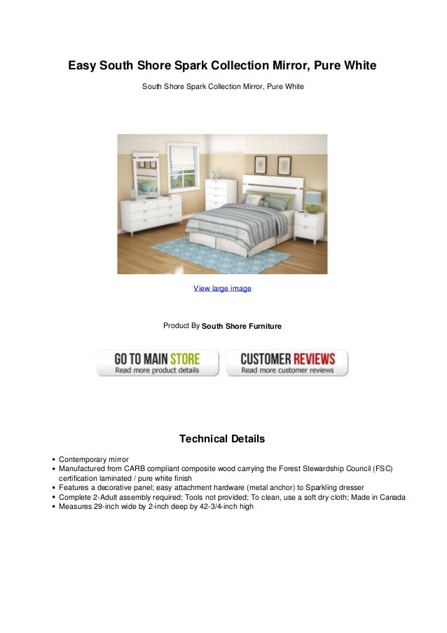 Easy South Shore Spark Collection Mirror Pure White
