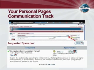 Your Personal Pages
Communication Track
 
