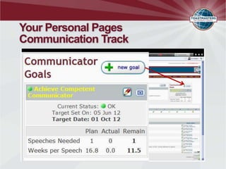 Your Personal Pages
Communication Track
 