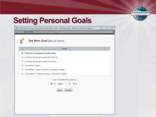 Setting Personal Goals
 