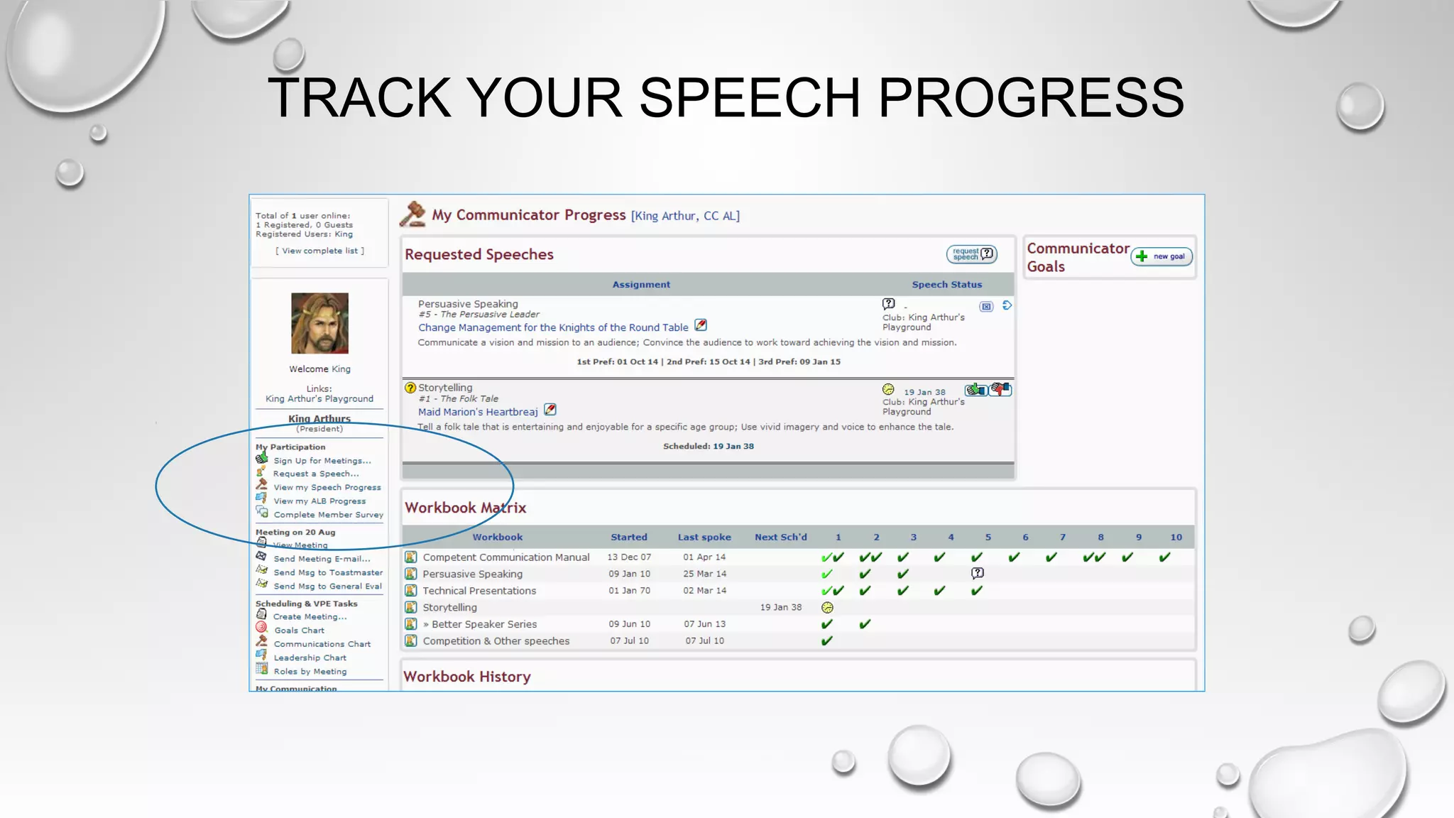 TRACK YOUR SPEECH PROGRESS