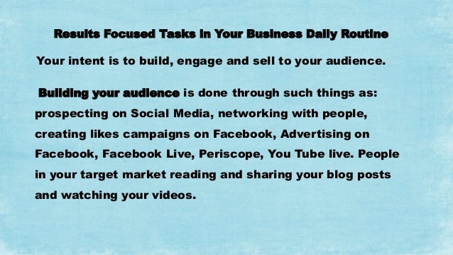 how to create daily routine