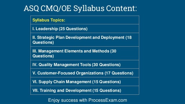 Easy Steps to Pass CMQ/OE Certification Exam Easy Steps to Pass CMQ/OE Certification Exam