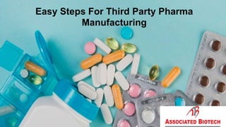Easy Steps For Third Party Pharma
Manufacturing
 
