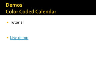    Tutorial


   Live demo
 