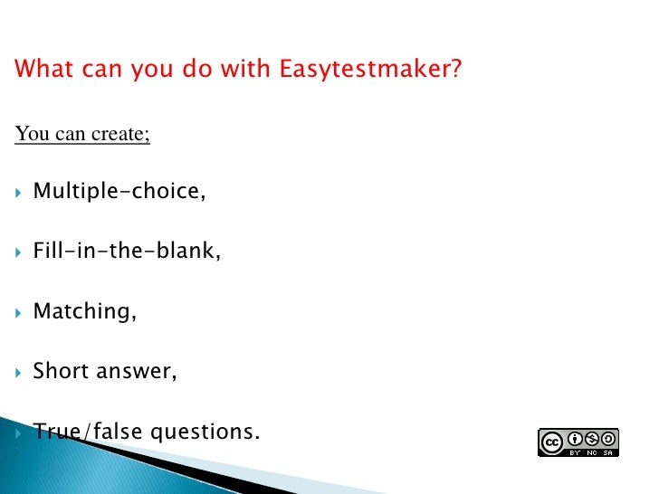 easy testmaker multiple choice test maker