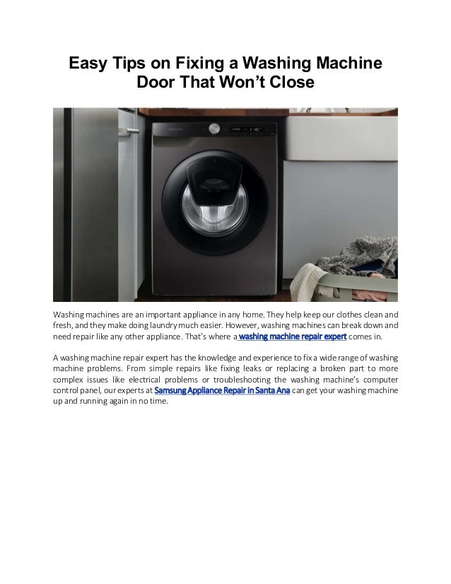 Easy Tips on Fixing a Washing Machine Door That Won.pdf