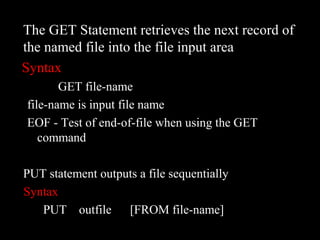 Easytrieve Examples The Easytrieve Presention by Srinimf | PPT