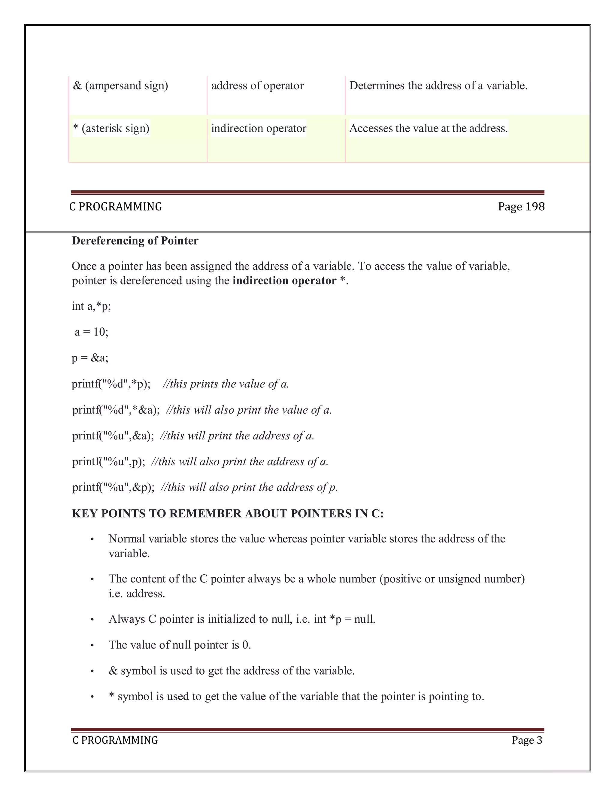 EASY UNDERSTANDING OF POINTERS IN C LANGUAGE.pdf | Programming ...