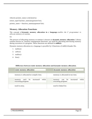 C PROGRAMMING Page 33
 
