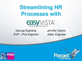 Streamlining HR
Processes with
George Spalding
EVP – Pink Elephant
Jennifer Castro
Sales Engineer
 