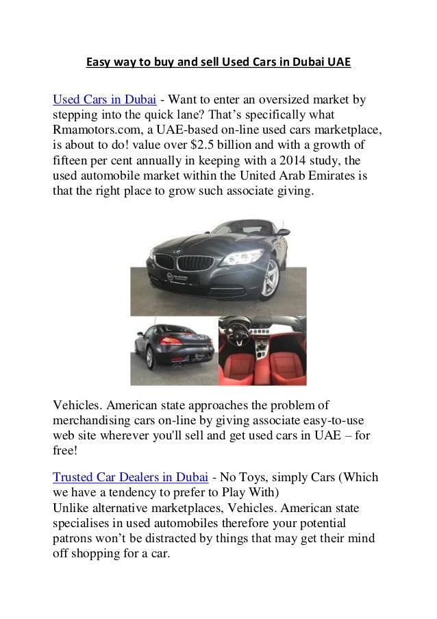 Buy used cars in uae
