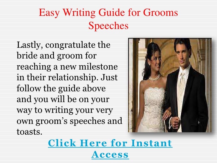 Easy writing guide for grooms speeches