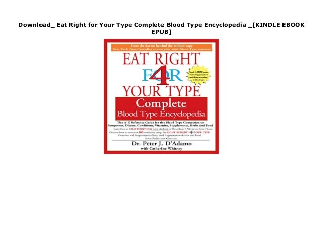 Download_ Eat Right for Your Type Complete Blood Type