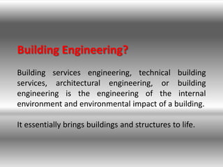 EAT257 Building Services | PPTX | Construction Industry | Industries