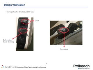 Experimental verification and finite element analysis of a sliding door ...