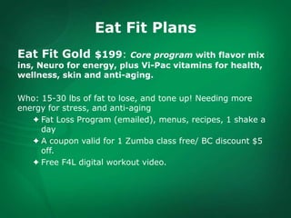 Zumba Menu Eat fit presentation | PPSX
