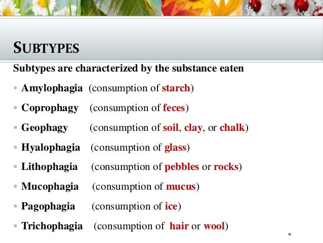 pica syndrome list pica syndrome list