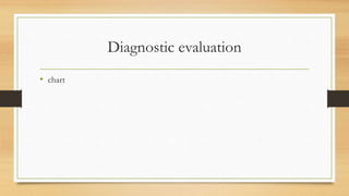 Diagnostic evaluation
• chart
 