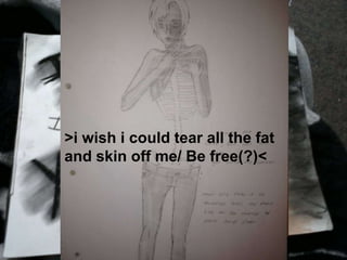 WHAT IS GOING ON?
Skinny Gossip Columns actually provides ”starving tips of the day“
This starving tip of the day came from SkinnyGossip reader Katy:
This is particularly good if you are fasting. Buy about 3-4 flavoured lip
balms, which you can apply when your craving something sweet and
guess what? No calories! I’ve managed to get a chocolate one,
chocolate mint one and a peanut butter one! They work wonders for me.
http://www.myproana.com/
http://www.skinnygossip.com/category/thinspo

>i wish i could tear all the fat
and skin off me/ Be free(?)<

 