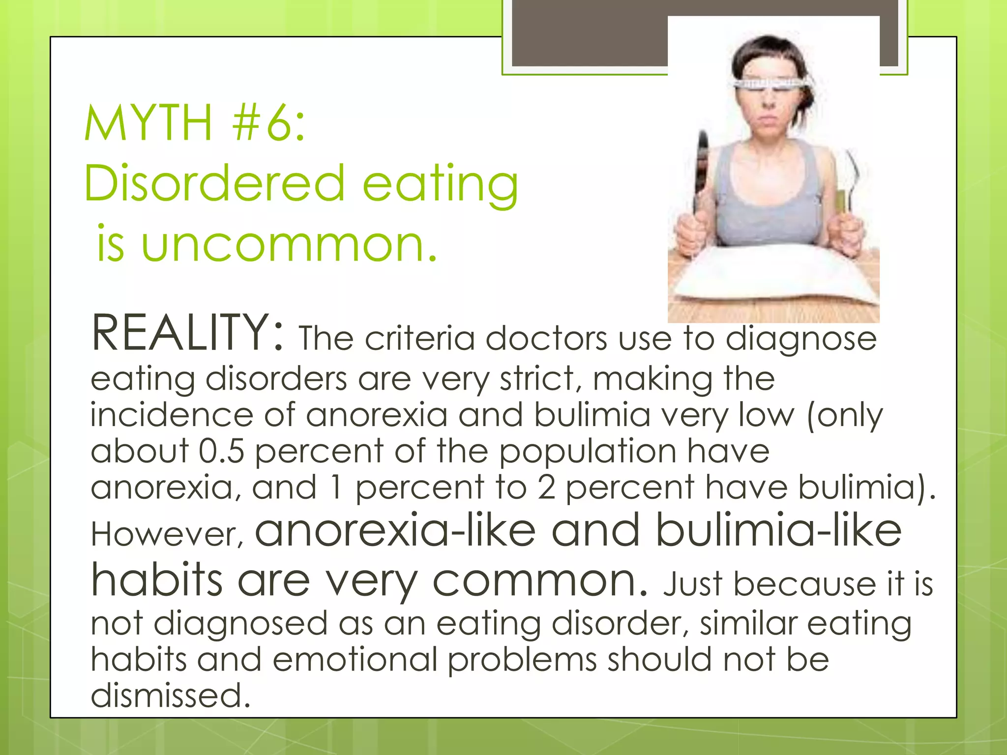 Eating disorder myths2 | PPTX