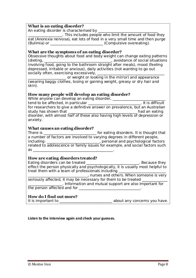 Eating disorders unit