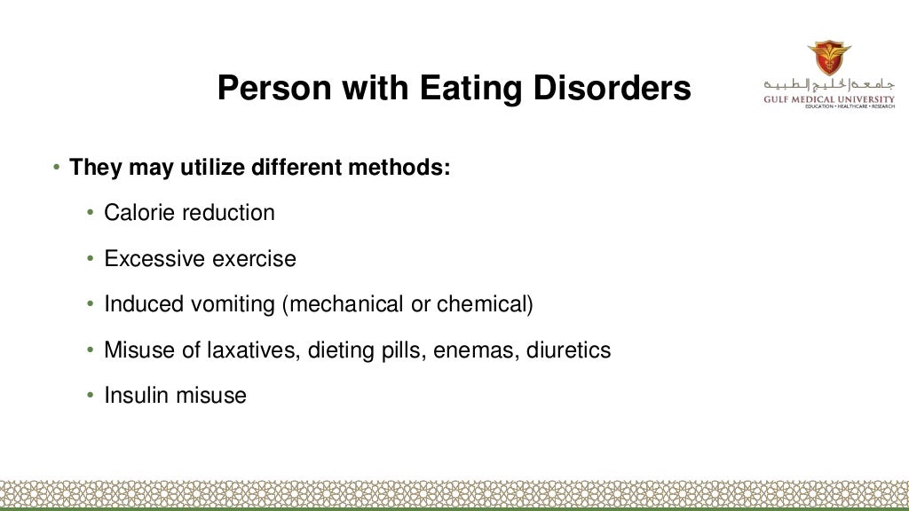 Eating disorders and nursing care