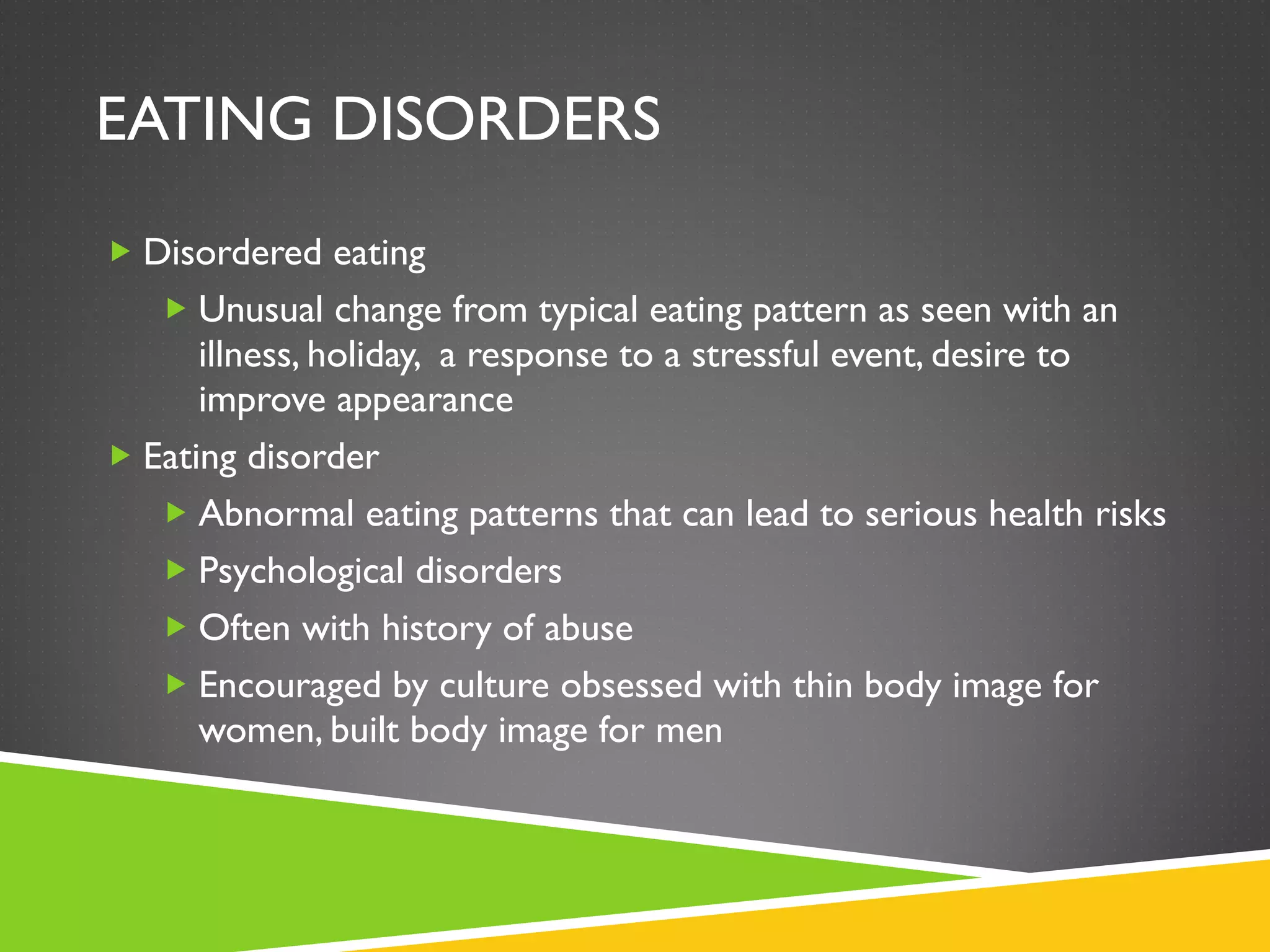 Eating disorders ch13 | PPT