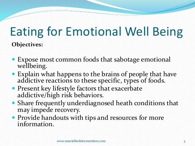 What is meant by the term emotional well being?