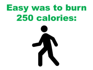 Easy was to burn
250 calories:
 