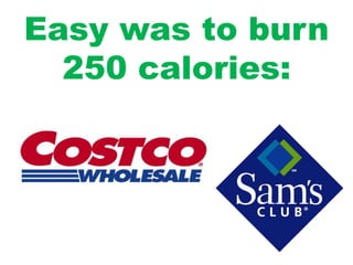 Easy was to burn
250 calories:
 