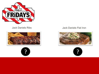 ? ?
Jack Daniels Ribs Jack Daniels Flat Iron
 