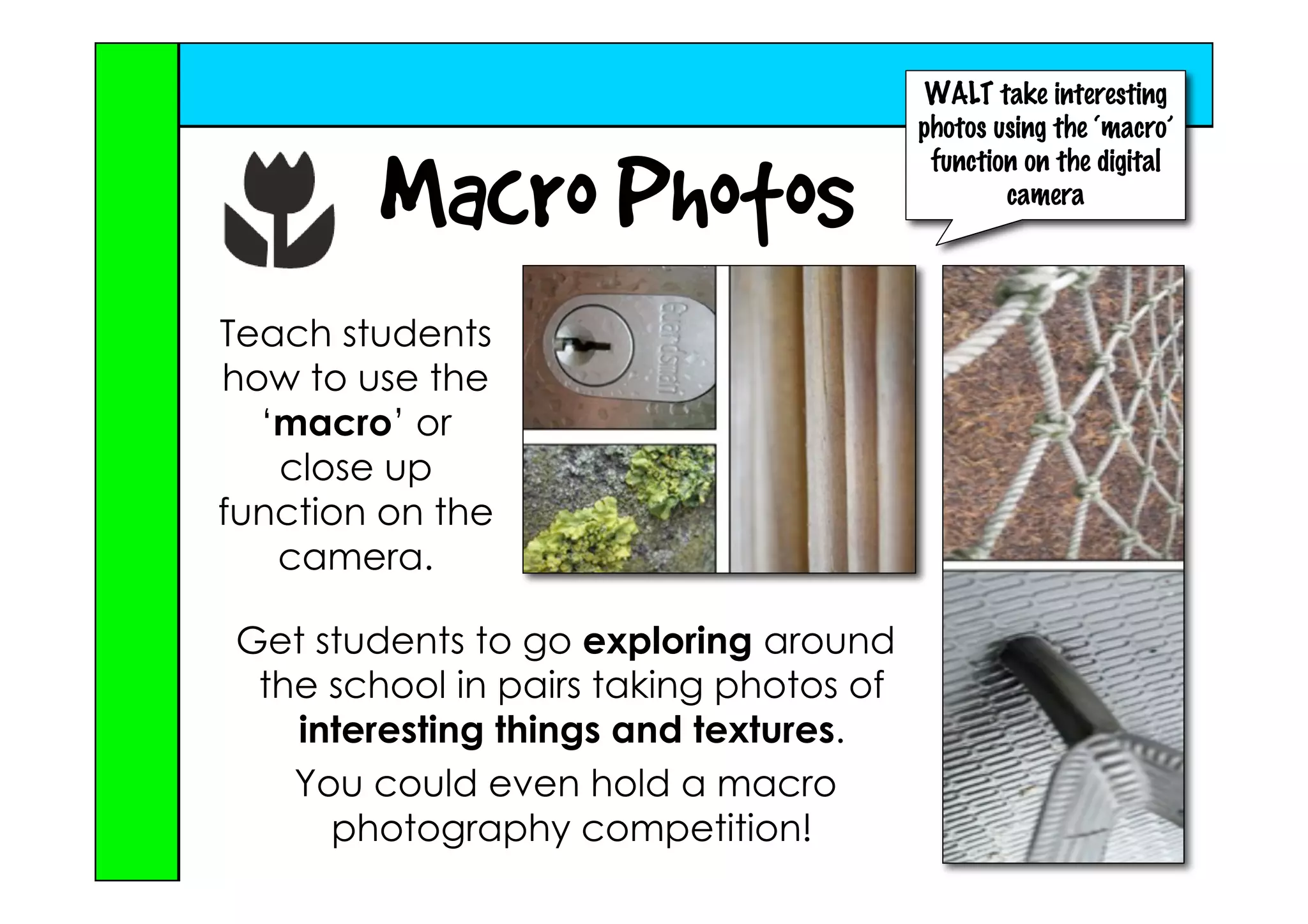 Ideas For Using The Digital Camera In The Primary Classroom   Rachel Boyd