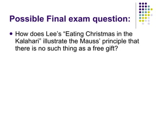 Eating Xmas In The Kalahari | PPT