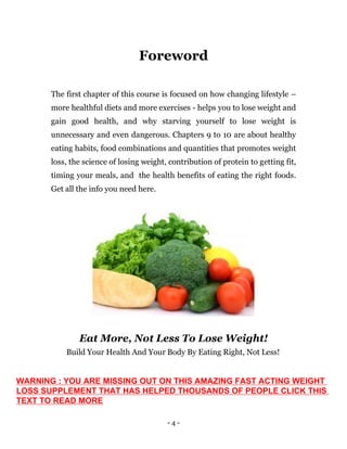 Faster way to fat loss