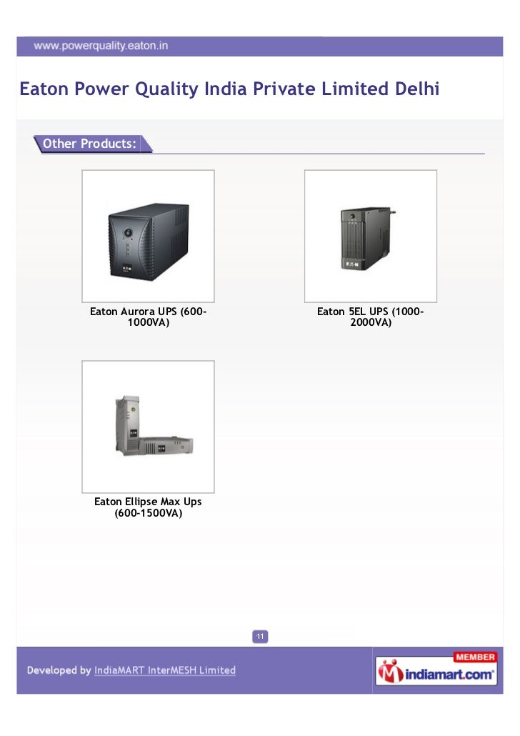 Eaton Power Quality India Private Limited Delhi, Eaton Evolution UPS